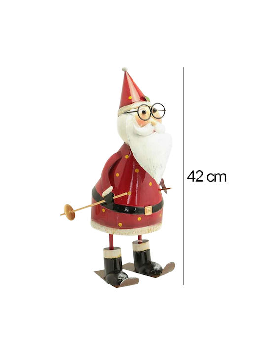 Bakaji Metal Santa Claus Statue Christmas Decoration 42 cm 02841724