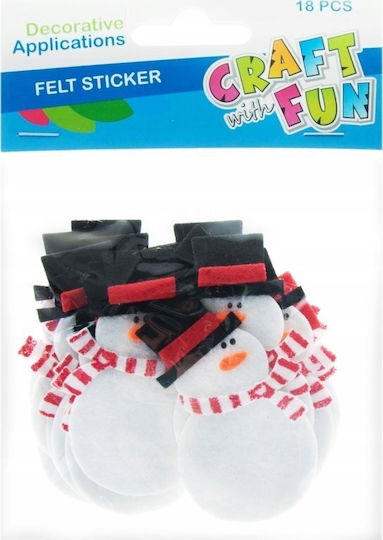 Craft with Fun Stoff Snowman 18 Stück Craft with Fun Stoff Snowman 18 Stück
