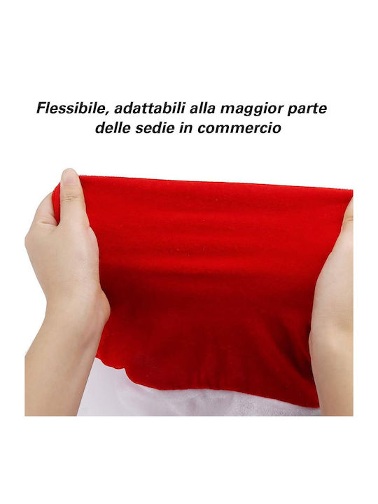 Bakaji 6 X Chair Covers Christmas Santa Hat Christmas Chair Decoration 50x60 02839617