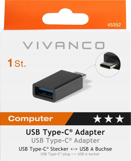 Vivanco Usb-c To Usb-a 3.1 Adapter 45352