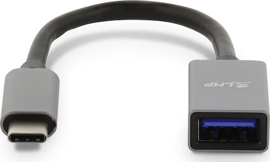 LMP Μετατροπέας USB-C male σε USB-C female Γκρι 1τμχ