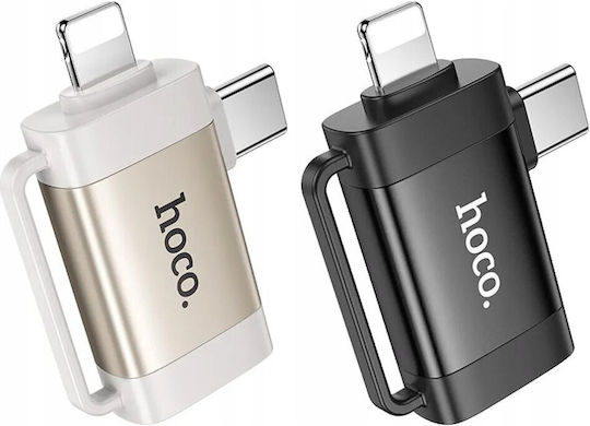 Hoco Otg 2in1 Converter Lightning / USB-C male to USB-A female 1pcs