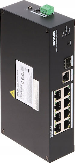 Hikvision DS-3T1310P-SI/HS Managed L2 PoE+ Switch with 8 Gigabit (1Gbps) Ethernet Ports