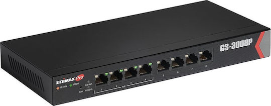 Edimax GS-3008P Managed L2 PoE+ Switch με 8 Θύρες Gigabit (1Gbps) Ethernet