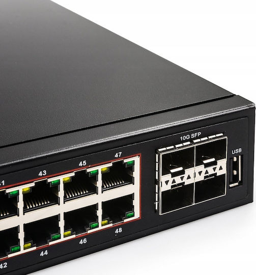 Cudy GS2048PS4-720W Управление на L2 Switch с 44 Портове Гигабитови (1Gbps) Ethernet