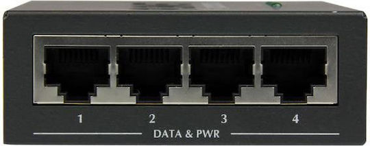 StarTech Unmanaged L2 PoE+ Switch με 4 Θύρες Gigabit (1Gbps) Ethernet