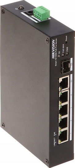 Hikvision DS-3T1306P-SI/HS Unmanaged L2 PoE+ Switch με 4 Θύρες Gigabit (1Gbps) Ethernet