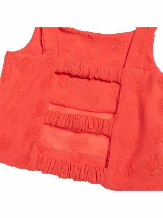 Kinder-Set mit Shorts Sommer 2Stück Orange Stickerei