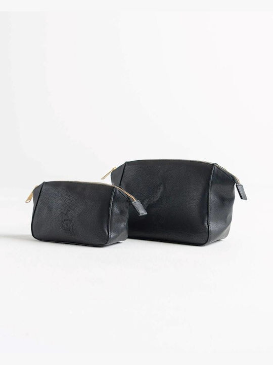 Herschel Milan Small Toiletry Bag Vegan Leather Black