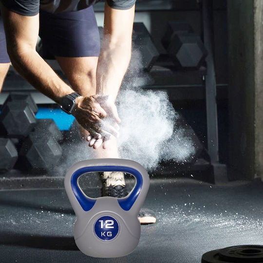 Bakaji Kettlebell Fitness Exercise Cast Iron Cement Weight 12 kg Comfortable Handle 02840850