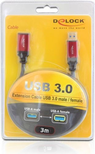 DeLock 3m USB 3.0 Cable A-Male to A-Female (82754)