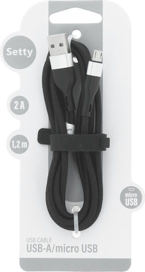 USB 2.0 Cablu USB-A - micro USB-A Negru 1.2m KNA-M-1.221