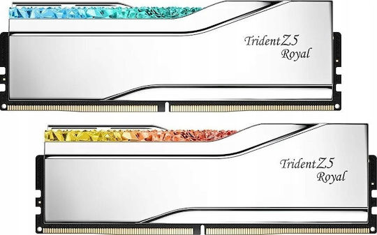 G.Skill Trident Z5 Royal XMP 48GB DDR5 RAM с 2 модула (2x24GB) и Скорост 7200 за Настолен Компютър