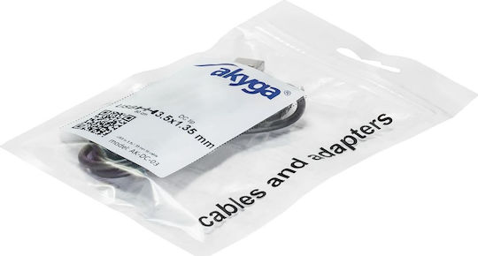 Akyga USB 2.0 Cable USB-A male - DC Μαύρο 0.8m (AK-DC-03)