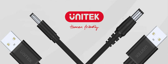 Unitek USB 2.0 Cable USB-A male - DC Μαύρο 1.5m Y-C495BK