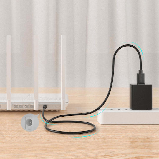 Unitek USB 2.0 Cable USB-A male - DC Μαύρο 1.5m Y-C495BK