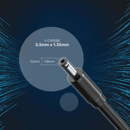 Unitek USB 2.0 Cable USB-A male - DC Μαύρο 1.5m Y-C495BK