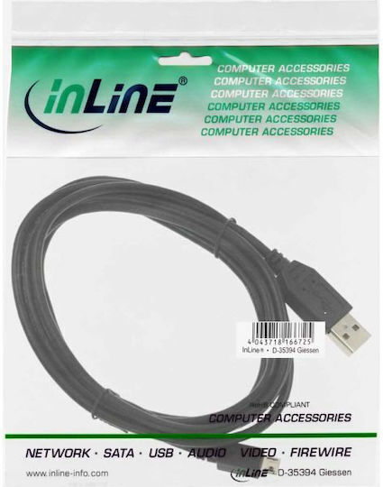 Inline Usb Cable Usb-A 3m Black 31730