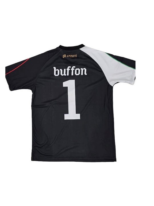 Μπλούζα Ποδοσφαίρου Εθνική Ιταλίας Buffon Μαύρη Balón De Oro Black Unisex Fj441