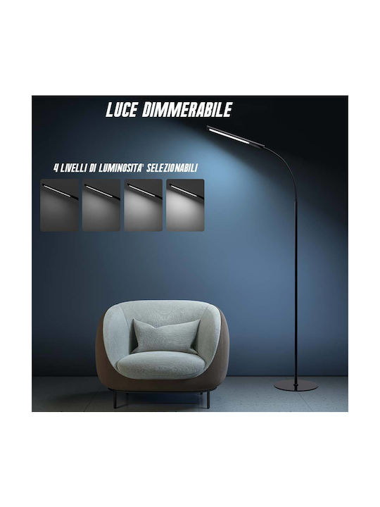 Bakaji LED Floor Lamp H165xW23cm. 400lm Black