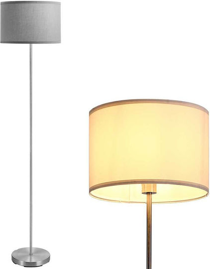Bakaji Floor Lamp H160xW35cm. with Socket for Bulb E27 Gray