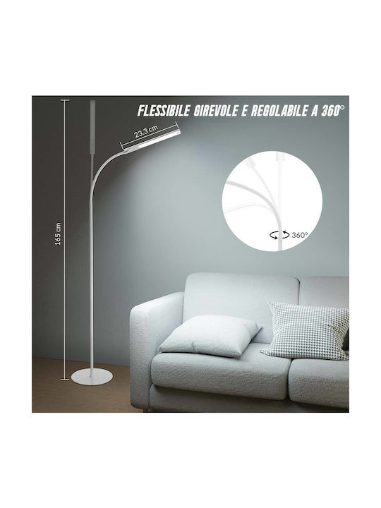 Bakaji LED Floor Lamp H165xW23cm. 400lm White