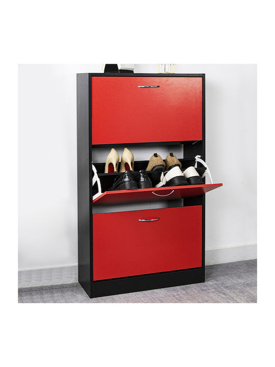 Holz Schuhschrank 63x24x115cm