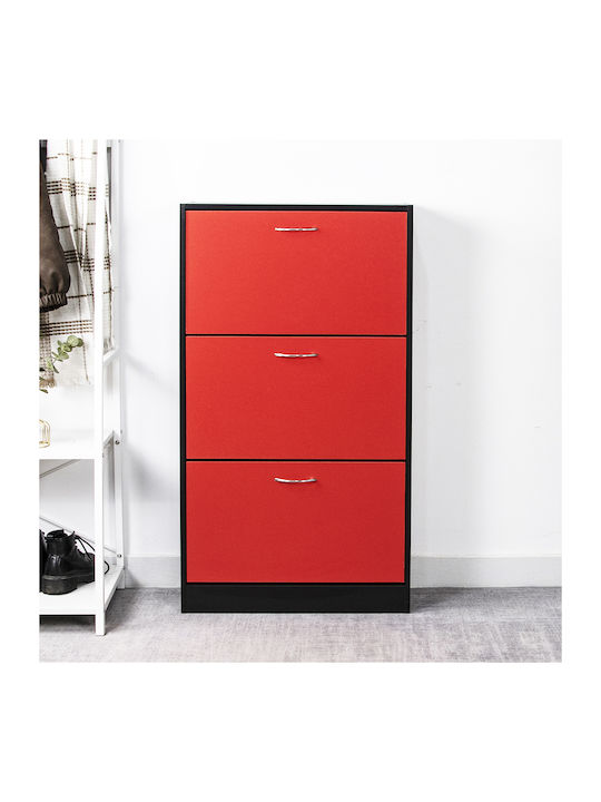 Holz Schuhschrank 63x24x115cm