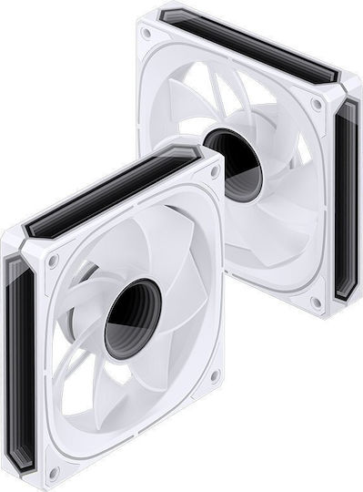 Jonsbo FR-505 Reverse Blade Case Fan 120mm 1800rpm 47.2cfm Without LED Lighting And 4-Pin PWM Connection White