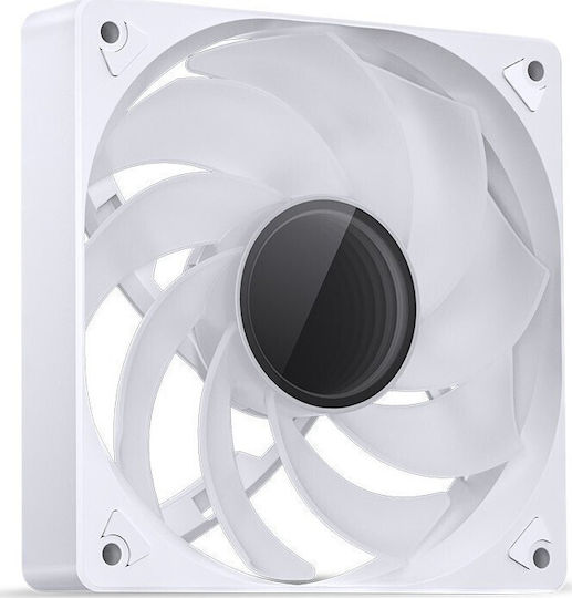Jonsbo SL-120WR Case Fan 120mm 1500rpm with RGB Lighting and 4-Pin PWM Connection White