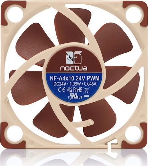 Noctua NF-A4X10 Case Fan 40mm 5000rpm Without LED Lighting And 4-Pin PWM Connection Brown
