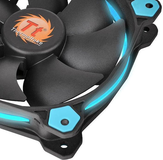 Thermaltake Riing 12 LED Case Fan 120mm (1500rpm / 40.6cfm) with Blue Lighting and 3-Pin Connection