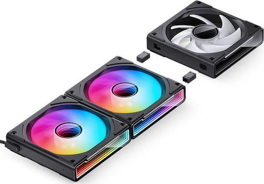 Jonsbo ZK-120B Case Fan (2400rpm / 65.26cfm) With RGB Lighting And 3-Pin / 4-Pin PWM Connection 3pcs
