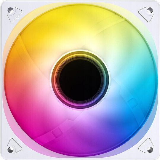 Jonsbo SL-120W Case Fans 120mm (1500rpm) with RGB Lighting and 4-Pin PWM Connection White