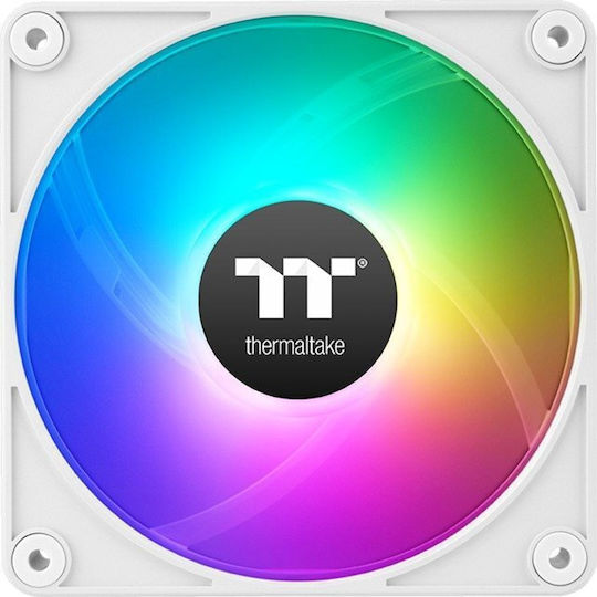 Thermaltake CT120 EX Вентилатор За Кутия (2000rpm / 68cfm) С ARGB Осветление И Свързване 3-Pin / 4-изводна ШИМ 3 Бр Бели
