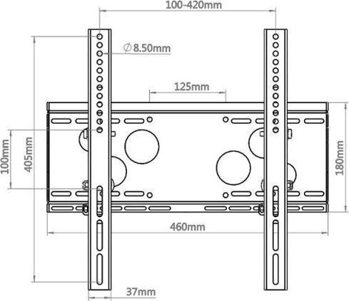 Hagor WH 50T HD Βάση Τηλεόρασης Τοίχου έως 75" και 125kg