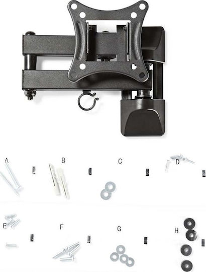 Nedis Tvwm1510bk Tv Wall Mount Led Lcd Plasma Tvs 13-27 Inches 15kg