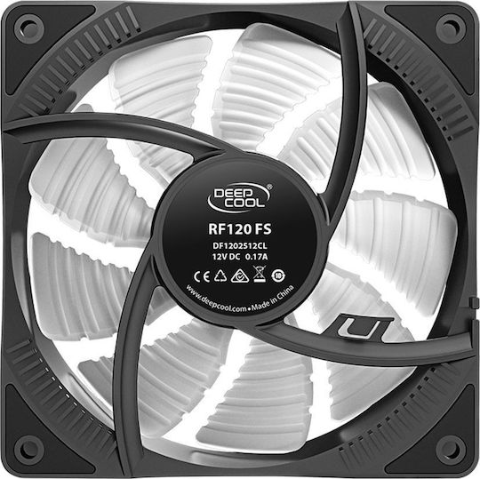 Deepcool RF120 FS Вентилатор За Кутия (1500 Оборота / 56.5 CFM) С RGB Осветление И 4-Изводна ШИМ Свързване