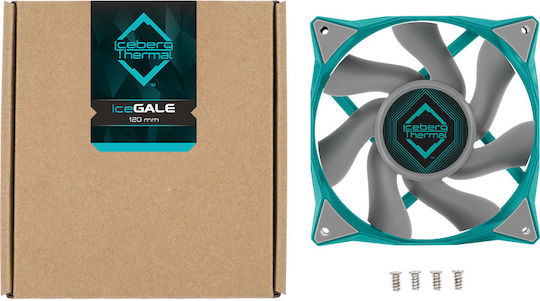 Iceberg Thermal IceGALE Case Fan 120mm (1850rpm / 76cfm) Χωρίς Led Φωτισμό και Σύνδεση 4-Pin PWM Teal