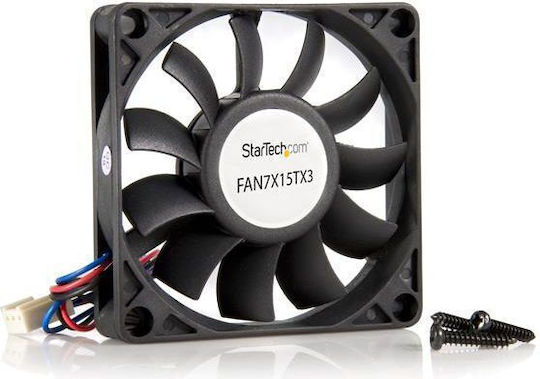 StarTech FAN7X15TX3 Case Fan 70mm 3500rpm 29.58cfm Without LEDs Lighting and Connection 3-Pin