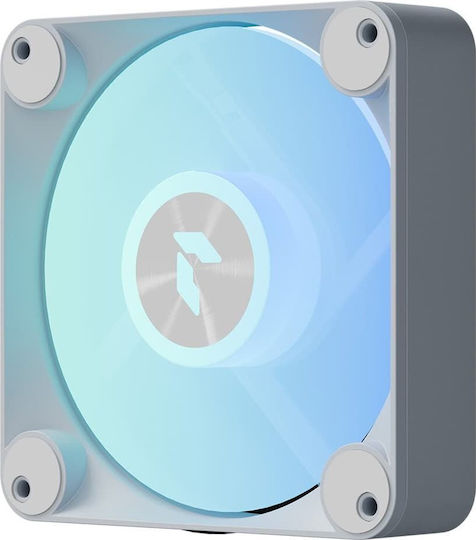 FP1-RQ Umkehrklinge Gehäuselüfter 120mm (1200rpm) mit ARGB Beleuchtung und Verbindung 4-Pin PWM Weiß
