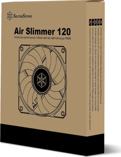Silverstone Air Slimmer 120 Case Fan (1800rpm / 63.67cfm) Χωρίς Led Φωτισμό και Σύνδεση 4-Pin PWM