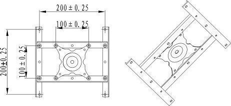 Multibrackets M Gas Lift VESA Adapter Βάση Τηλεόρασης Τοίχου Ασημί