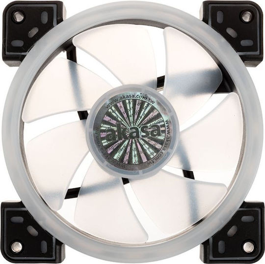 Akasa Vegas TLX Gehäuselüfter 120mm (1500rpm / 35.2cfm) mit RGB Beleuchtung und 3-poliger Verbindung