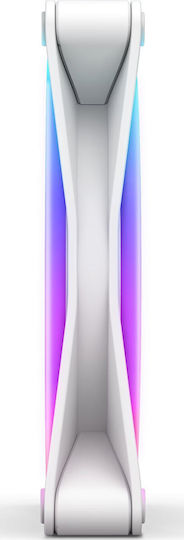 NZXT F140 Duo Case Fan (1800rpm / 84.75cfm) με RGB Φωτισμό και Σύνδεση 4-Pin PWM Λευκό