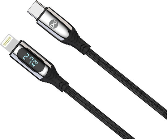 Forever Regular la Cablu Lightning 27W Negru 1m