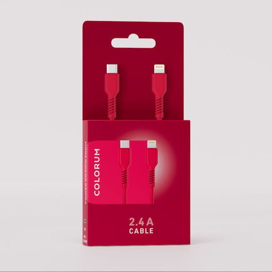 Colorum USB-C to Lightning Cable 27W Ροζ 1.8m CK12-CL-02
