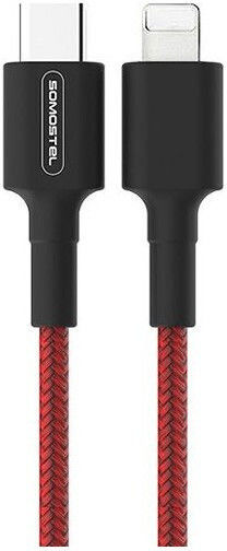 Somostel Regular la Cablu Lightning 18W Roșu 1m (28861)