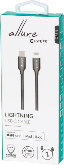 eSTUFF Geflochten USB-C zu Lightning Kabel Braun 1m (ES602160)
