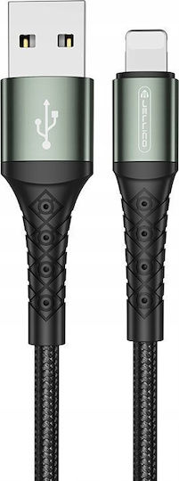 Jellico USB-A to Lightning Cable Μαύρο 2m